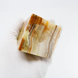 Obelisco de mármol de ónix verde, obeliscos de ónix mexicano genuino, torre de mármol de pisapapeles vintage - Product Image 5