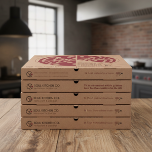 Caja de Pizza Ecológica de Alta Calidad, Embalaje de Papel Kraft para Restaurante, Comida para Llevar y Servicio de Entrega, Apta para Microondas - Product Image 4