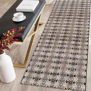 Alfombra con Estampado de Patrones Geométricos, Alfombra Suave y Afelpada Estilo Rústico, Alfombra Suave No Tejida - Product Image 2