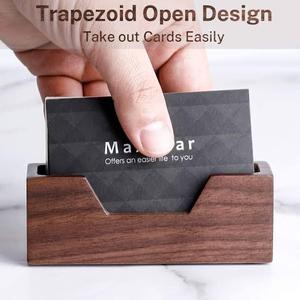 Support de cartes de visite en bois de haute qualité, écologique, pour bureau, support de cartes de visite en bois, meilleur prix - Product Image 1