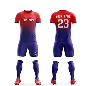 Prix compétitif Nouveau style d'uniforme de football/Uniforme de football de couleur unie et à motif solide avec impression du logo Style français - Product Image 2