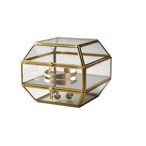 Boîte à bijoux Incrustation d'os noir Organisateur de bijoux pour femmes fini Boîte à bijoux arrondie - Product Image 5