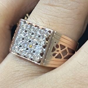 Elegante anillo de diamantes para hombre, accesorio de joyería de oro de 14K y 18K - Product Image 6