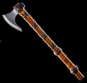 Hacha de camping hecha a mano con funda de cuero, hacha de camping con mango de madera, hacha de acero con grabado, mango de hacha de batalla - Product Image 2