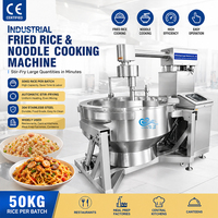 Machine à riz frit industrielle 300L, cuisinière à riz commerciale à gaz et à induction électrique pour restaurant, cantine, repas préparés