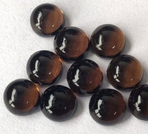 Cabochon rond en quartz fumé naturel 10mm-Cabochon rond en quartz fumé de qualité supérieure - Product Image 3