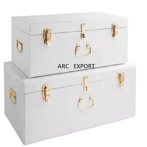 กล่องรถบรรทุกโลหะเคลือบผงสีขาวขนาดแตกต่างกันกล่องเก็บของสำหรับตกแต่งงานแต่งงานและบ้าน - Product Image 1