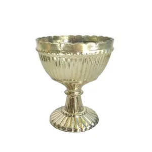 Home Decorative Large Silver Frosted Luxury Candle Vessel with Glass Insert and Empty Luxury Candle Vessel