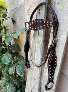 Pferdezaumzeug หนังตะวันตกปลอกคอและปลอกอกอกชุดเครื่องมือหัวคอปลอกอกอกม้าตะวันตกชุดปลอกอกอก - Product Image 3