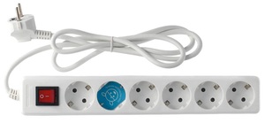 Multipresa standard a 6 prese con interruttore, 3 metri (GSC 0000023) - Product Image 1