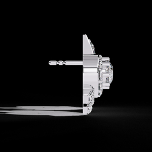 Charming Handmade Women's <b>Earrings</b> 14KT White <b>Gold</b> Plated with round Brilliant Cut Moissanite Diamond Elegant & Fancy Look - Product Image 6