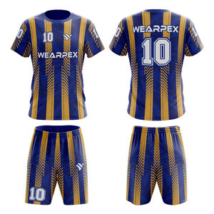 Uniforme de Fútbol, Conjunto de Camiseta y Pantalones Cortos, 100% Poliéster, Transpirable, Secado Rápido, Ligero, Personalizable - Product Image 1