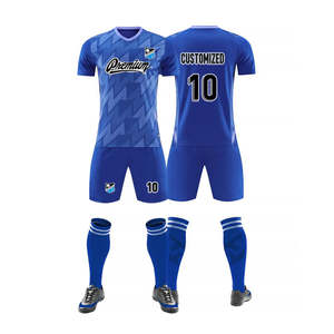 Meilleurs uniformes de football pour hommes de haute qualité, légers, antibactériens, à séchage rapide, col en V, pour adultes, impression de logo personnalisée, ensemble en polyester - Product Image 2
