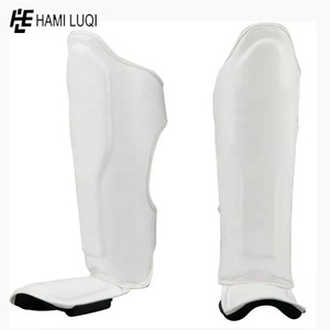 Protège-tibia en cuir de vachette véritable de haute qualité pour l'entraînement au combat Impression de logo personnalisée fonctionnelle pour la protection - Product Image 5