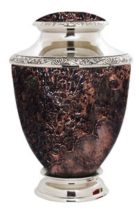 Urna de cremación de trofeo de metal de estilo americano con acabado de textura dorada Urna funeraria para adultos para cenizas humanas - Product Image 4