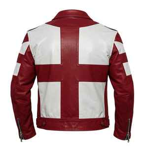 Chaqueta de moto de cuello levantado de cuero PU de alta calidad para hombre, cárdigan informal de invierno con cremallera, talla 5XL, liso, teñido, no tejido, ajustado - Product Image 2