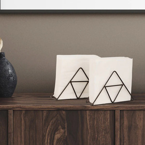 Triangle élégant luxe métal acier carré porte-serviettes en papier supports porte-serviettes pour Table Restaurant - Product Image 4