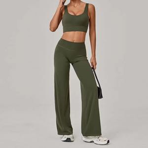 Custom Wholesale Women Yoga Set Gym Clothing Fitness <b>Leggings</b> & Sports Bra Suit <b>Activewear</b> Yoga Set Tummy Control <b>Leggings</b> - Product Image 4