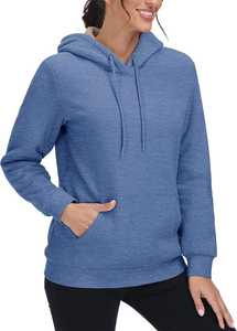 Sudadera con capucha informal de cuello alto para mujer, sudadera transpirable suave, logotipo personalizado, antibolitas para uso diario, lavado ácido, Invierno - Product Image 5