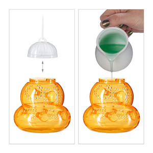 Piège à guêpes et insectes, attracteur en plastique pour frelons et mouches, lampe anti-moustiques à semi-conducteurs, produit répulsif antiparasitaire - Product Image 6
