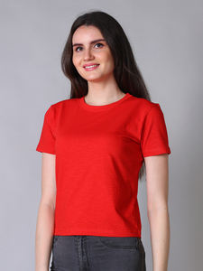 เสื้อเชิ้ตผ้าสแปนเด็กซ์คอกลม/คอกลมพิมพ์ลายสไตล์ลำลองสำหรับเด็กผู้หญิงผ้าคอตตอน95% 5% สแปนเด็กซ์ผลิตในอินเดีย - Product Image 5