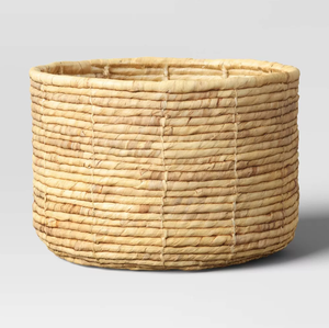 ตะกร้าใส่ของผ้าทอมือทรงกลมทรงเสน่ห์ตะกร้าของเล่นสำหรับบ้านห้องนั่งเล่นห้องนอนห้องครัว - Product Image 1