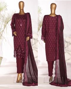 Ssumaira Bộ sưu tập riwayat cao cấp thêu phù hợp với bãi cỏ khâu ba mảnh Bộ sưu tập với áo sơ mi thanh lịch duppatta - Product Image 3