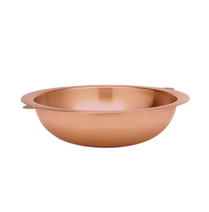 Bol en cuivre massif pour chocolat, design contemporain, écologique, pour servir des fruits et des aliments, pièce unique, finition brillante - Product Image 3