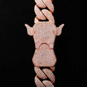 สร้อยเงินคิวบา925ด้วยเพชรและชุบทองโรสโกลด์เครื่องประดับร่างกายสไตล์ฮิปฮอปแร็ปเปอร์สำหรับเป็นของขวัญ - Product Image 2