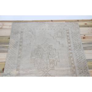 Alfombra Vintage de 3.3x5.7 pies, Alfombra Turca Decorativa, Alfombra Geométrica Beige Marrón - Product Image 4