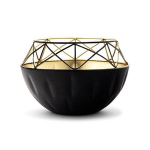 Support votif décoratif de bureau de conception moderne fabriqué à la main en vrac qualité d'exportation 3 bougeoirs en verre plateau de couleur or - Product Image 2