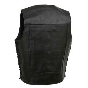 Chaleco de cuero informal de talla grande para hombre, a prueba de viento, transpirable, decorado con botones, impermeable, deportes de invierno, ropa exterior, Top - Product Image 6