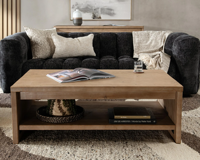 Table basse moderne en bois massif pour la maison Meubles de salon