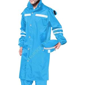 Impermeable Reflectante Premium para Viajes, con Capucha Desmontable, Material Oxford Azul, Franja Ancha Impermeable, Casual para Dos Personas, Adultos - Product Image 2