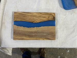 Tabla de Cortar de Madera y Resina Intercraft, Utensilio de Cocina Inteligente, Tabla de Cortar de Epoxi Desechable de 35 cm, Rectangular, Inspirada en un Río - Product Image 2