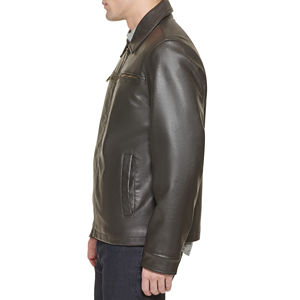 Veste en cuir pour homme de haute qualité 2026, en cuir de vache, col montant, veste de motard, vêtements décontractés, veste en cuir pour homme - Product Image 4