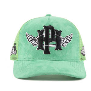 Casquettes de baseball trucker en suède et maille à 6 panneaux, ajustables, avec logo personnalisé brodé, pour la plage, vente en gros - Product Image 5
