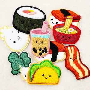 New Heat Press Embroidered Towel Chenille Patches for Clothing Custom No Minimum <b>Velcro</b> Sweatshirt Sports Cheer Chenille Patch - Product Image 1