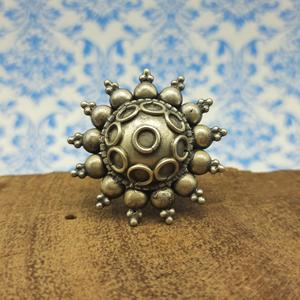 Anillo Indio Tribal Vintage sólida de plata 925, joyería de boda oxidada con diamante, venta al por mayor de Village Source - Product Image 1