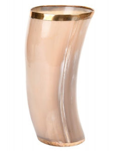 Verre à corne vintage de style viking le plus demandé fabriqué à la main pour la bière ou la bière en gros pour les fans médiévaux - Product Image 3