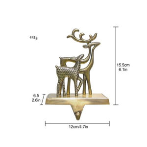 Soporte para medias dorado de alta calidad Metal elegante con chapado en oro Suministro al por mayor Medias de Navidad Soporte para existencias a precio - Product Image 2