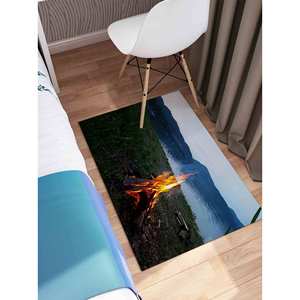 Tapis imprimé : Personnalisé, Paysage, Décoration de bureau, Grand format, Décoration murale, Feu de camp d'été, Décoration de salon, Tapis en chenille - Product Image 4