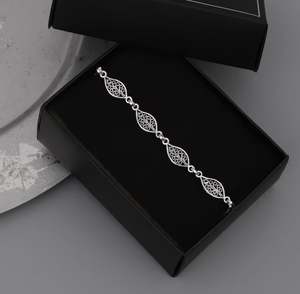 Everyday Vintage Minimalist <b>Boho</b> Leaf <b>Bracelet</b> for Women Mandala <b>Bracelet</b> Filigree-Gift for Her - Product Image 5