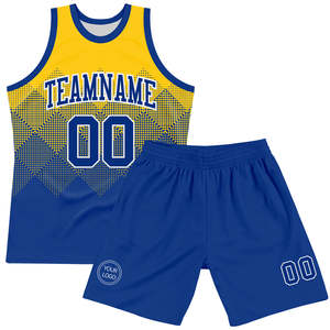 Uniforme de baloncesto personalizado para hombres y mujeres tela transpirable de secado rápido con nombre del equipo y pantalones cortos de jersey con estampado de números - Product Image 1