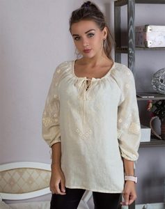 Phong Cách Cổ Điển <span class=keywords><strong>Boho</strong></span> Top Dài Tay Áo Mùa Hè Cotton Áo Làm Bằng Tay Mexico Thêu Nông dân Áo Cho Phụ Nữ - Product Image 6