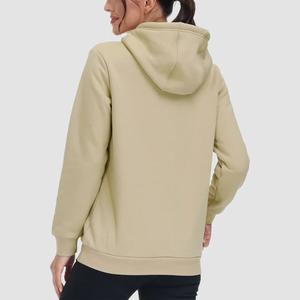 D & M personalizado 100% algodón Sudadera con capucha color sólido de gran tamaño unisex sudaderas con capucha 2 piezas conjunto invierno tracusuits para mujer - Product Image 4