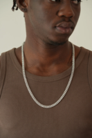 Colliers Hip Hop en Or Blanc 10k 14k, Chaîne Maille Cubaine Miami Infinity, Diamants de Laboratoire Clarté VVS, Meilleurs Prix, Colliers Iced