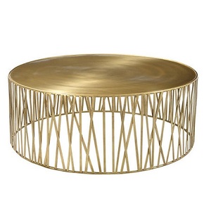 Mesa decorativa para servir té y café, mesa de centro curvada a mano, con patas de mesa de centro Metal, acabado de resina, tapa de madera - Product Image 6