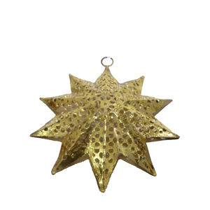 Etoile à suspendre en métal métallique métallique métallique décorative de couleur grise pour la maison et la décoration de Noël Ornement fait à la main en vrac - Product Image 3