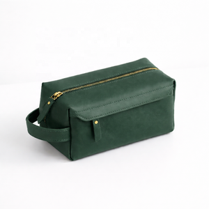 Neceser de Cuero Multifuncional, Bolsos de Maquillaje para Exteriores, Bolsos de Mano de Cuero Vacuno para Hombre, Bolsa de Cosméticos - Product Image 4